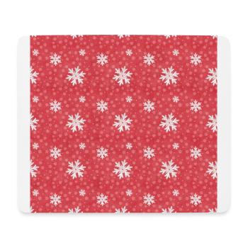 Flocons de neige à Noël - Tapis de souris (format paysage) - blanc - Devant
