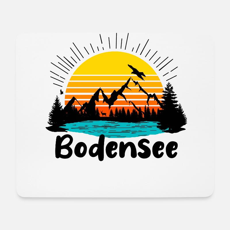 Bodensee - Mousepad (Querformat) - Weiß