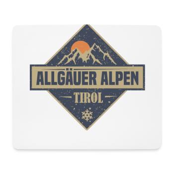 allgäuer alpen - Mousepad (Querformat) - Weiß - Vorne