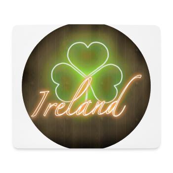 Ireland Shamrock Design, rund - Mousepad (Querformat) - Weiß - Vorne