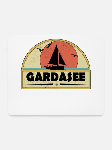 Gardasee - Mousepad (Querformat) - Weiß