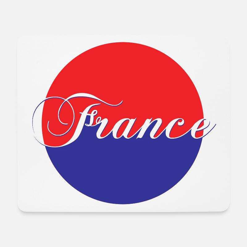 Frankreich - Mousepad (Querformat) - Weiß