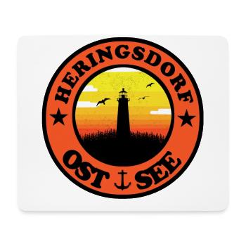 Leuchtturm Ostsee Heringsdorf - Mousepad (Querformat) - Weiß - Vorne