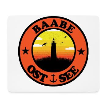 Leuchtturm Ostsee Baabe - Mousepad (Querformat) - Weiß - Vorne