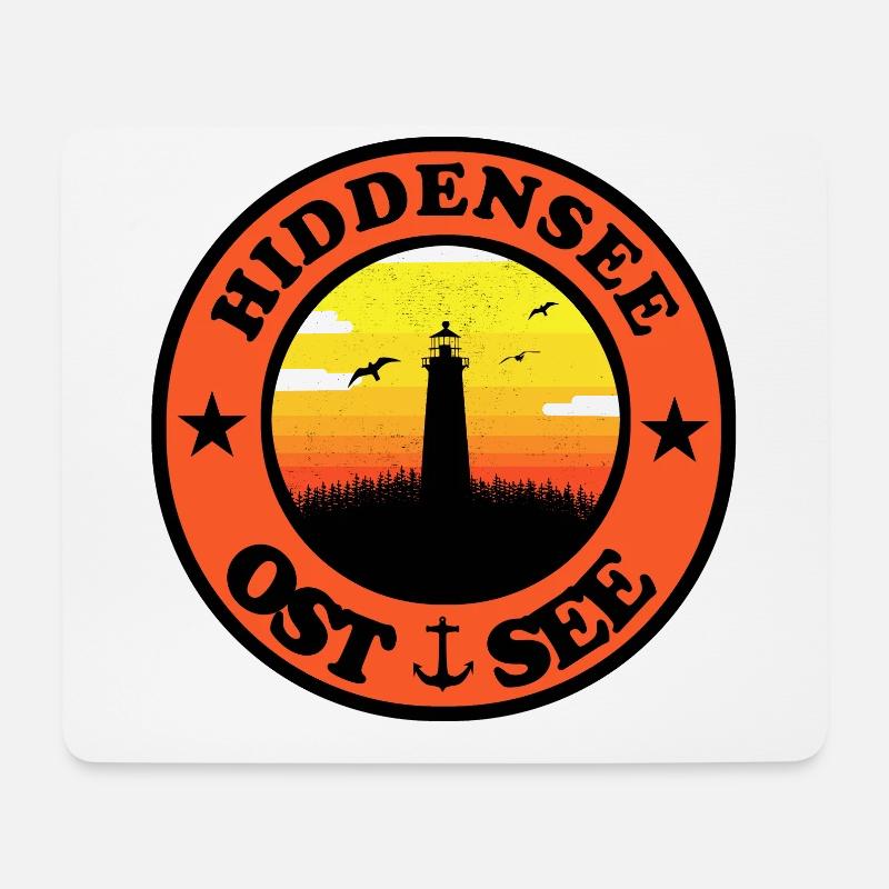 Leuchtturm Ostsee Hiddensee - Mousepad (Querformat) - Weiß