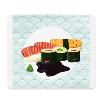 Sushi endormi - Tapis de souris (format paysage) - blanc - Devant