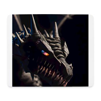 Dragon with fiery eyes - Mouse Pad (horizontal) - white - Front