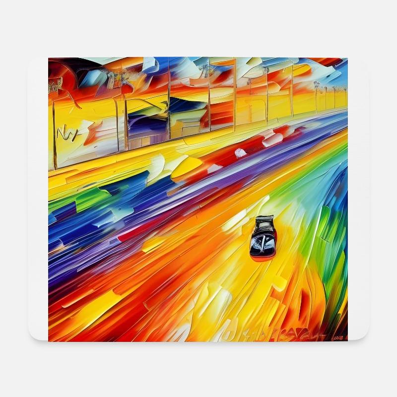 Race car paint - Mouse Pad (horizontal) - white
