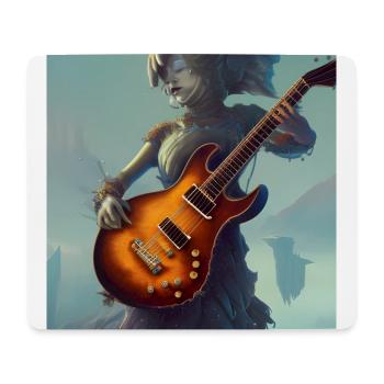 Le concept art du guitariste - Tapis de souris (format paysage) - blanc - Devant