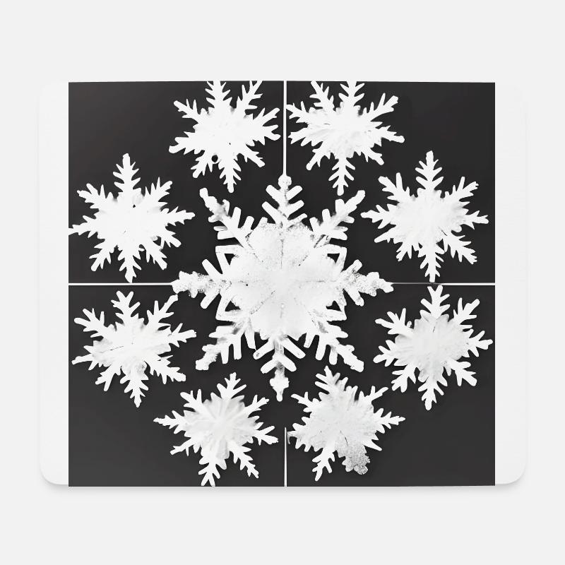 Snowflake design - Mouse Pad (horizontal) - white