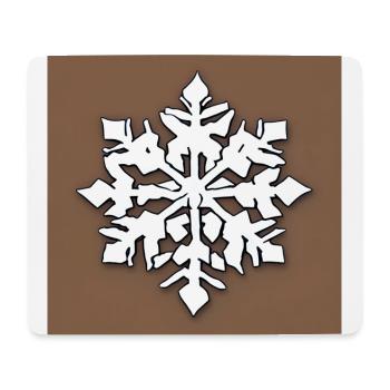 Schneeflockenmuster - Mousepad (Querformat) - Weiß - Vorne