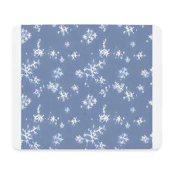Snow pattern on a blue background - Mouse Pad (horizontal) - white - Front