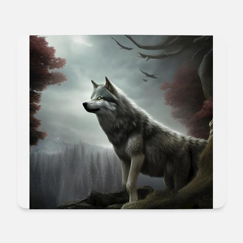 Wolf lovers - Mouse Pad (horizontal) - white