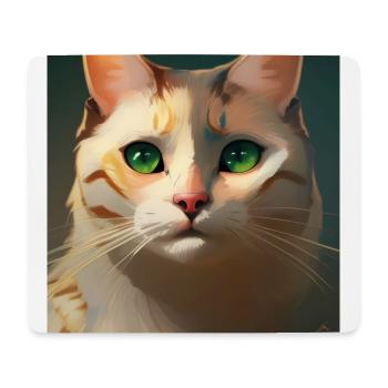 Süße Katze - Mousepad (Querformat) - Weiß - Vorne