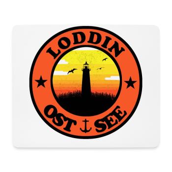 Leuchtturm Ostsee Loddin - Mousepad (Querformat) - Weiß - Vorne