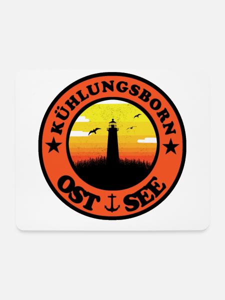 Leuchtturm Ostsee Kühlungsborn - Mousepad (Querformat) - Weiß