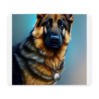 Deutscher Schäferhund - Mousepad (Querformat) - Weiß - Vorne