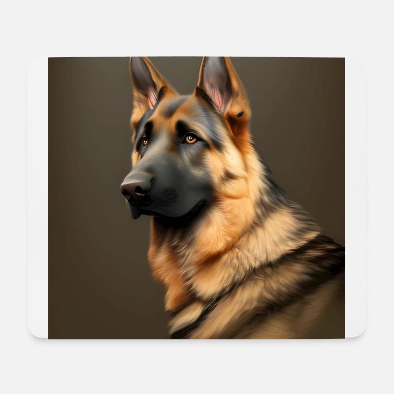 Deutscher Schäferhund Liebe - Mousepad (Querformat) - Weiß