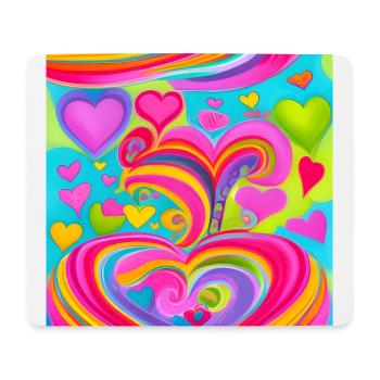 Colorful love - Mouse Pad (horizontal) - white - Front