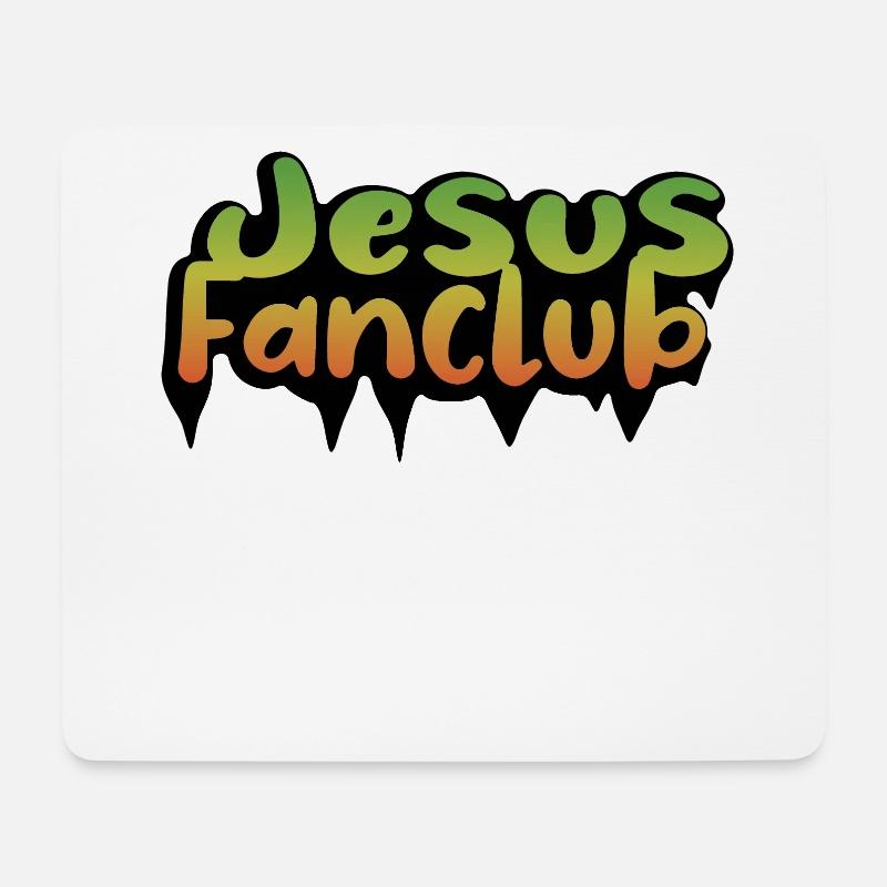 Jesus Fanclub - Mousepad (Querformat) - Weiß