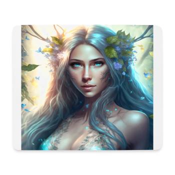 Beautiful Fantasy Forest Fairy - Mouse Pad (horizontal) - white - Front