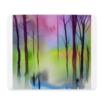 Buntes Aquarell einfache Natur - Mousepad (Querformat) - Weiß - Vorne