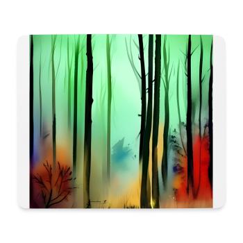 Autumn watercolor forest - Mouse Pad (horizontal) - white - Front