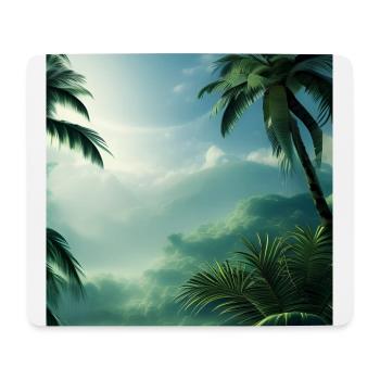 Palmier vacances nature - Tapis de souris (format paysage) - blanc - Devant