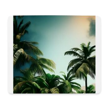 Paysage avec des palmiers - Tapis de souris (format paysage) - blanc - Devant