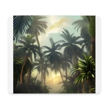 Jungle avec palmiers - Tapis de souris (format paysage) - blanc - Devant