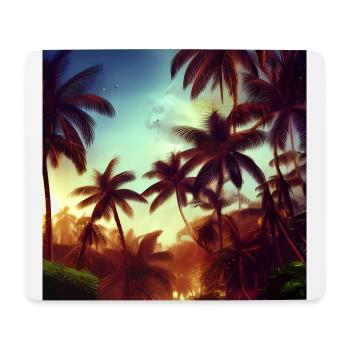 Abend in der Dschungelkunst - Mousepad (Querformat) - Weiß - Vorne