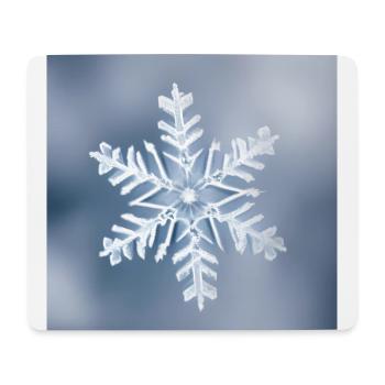 Winter-Schneeflocken-Porträt - Mousepad (Querformat) - Weiß - Vorne