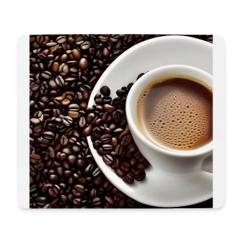 Café du matin - Tapis de souris (format paysage) - blanc - Devant