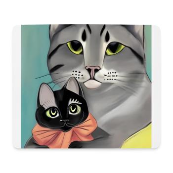 Mutter von Katzen - Mousepad (Querformat) - Weiß - Vorne