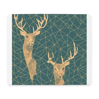 Hirsch Reh geometrisch - Mousepad (Querformat) - Weiß - Vorne