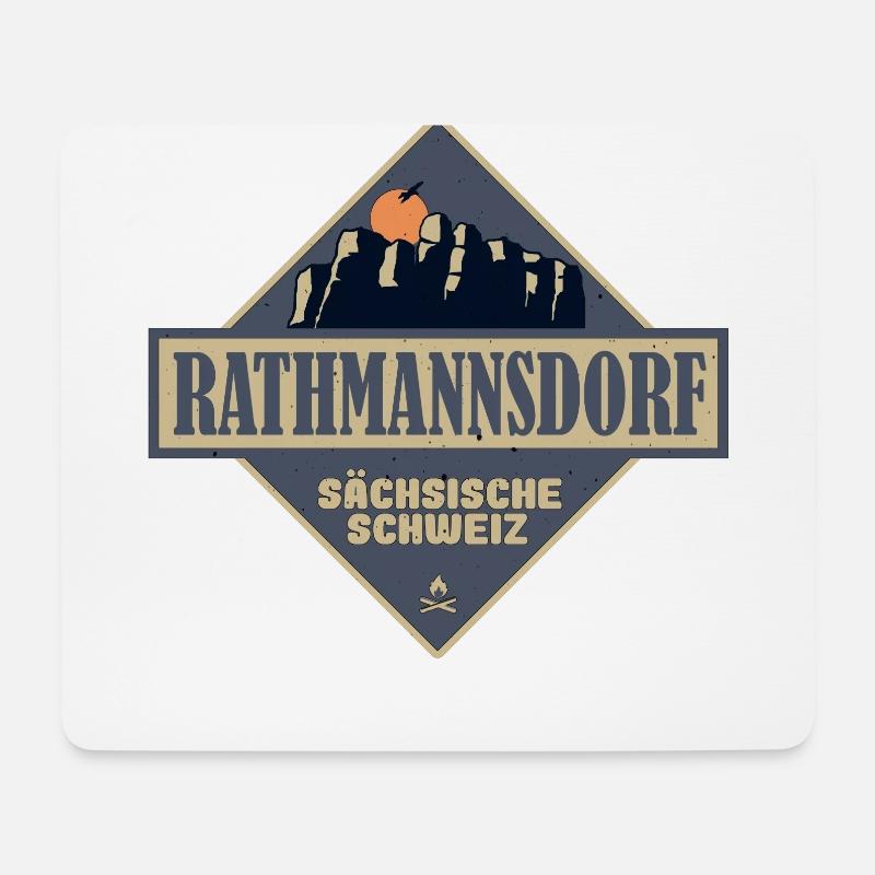 sächsische Schweiz Rathmannsdorf - Mousepad (Querformat) - Weiß