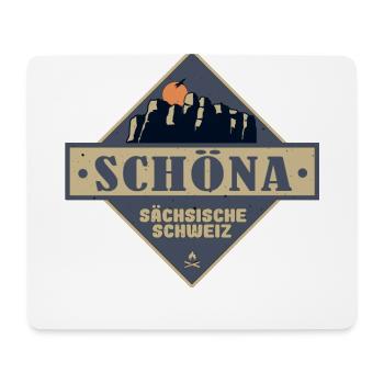 sächsische Schweiz Schöna - Mousepad (Querformat) - Weiß - Vorne