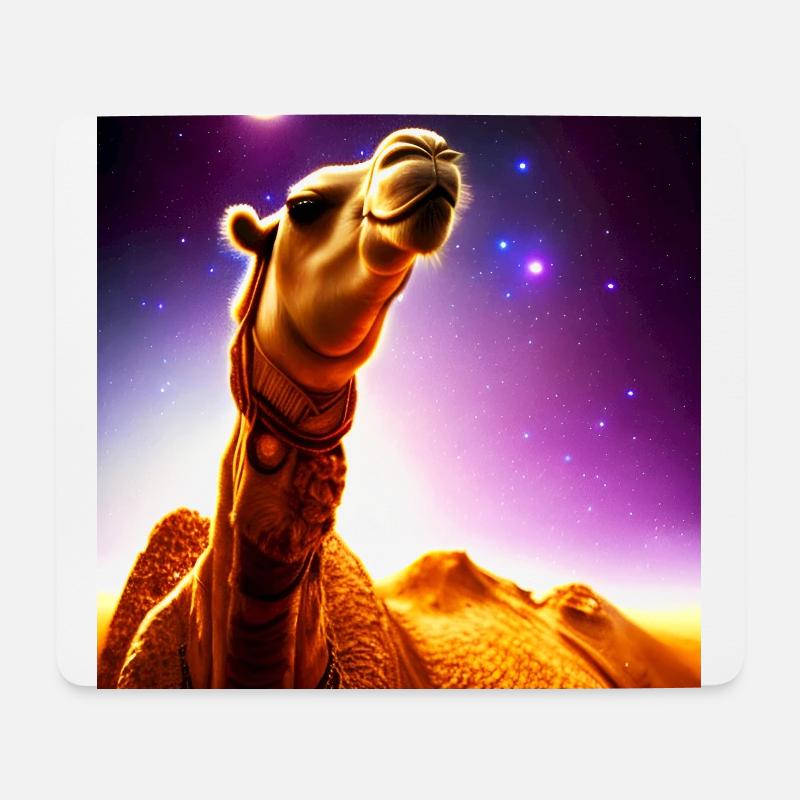 Dromedar Kamel - Wüstenschiff - Mousepad (Querformat) - Weiß