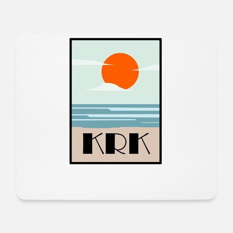 Krk - Mousepad (Querformat) - Weiß