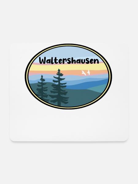 Waltershausen Landschaft - Mousepad (Querformat) - Weiß