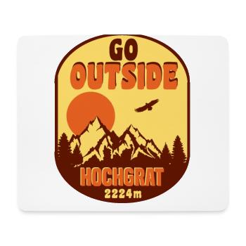 berge mit bäumen Hochgrat - Mousepad (Querformat) - Weiß - Vorne