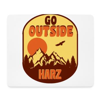 berge mit bäumen Harz - Mousepad (Querformat) - Weiß - Vorne