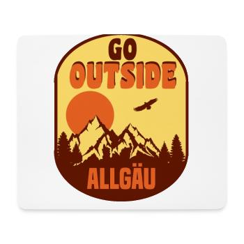 berge mit bäumen Allgäu - Mousepad (Querformat) - Weiß - Vorne