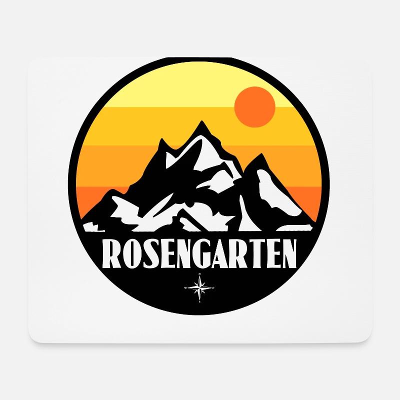 Rosengarten - Mousepad (Querformat) - Weiß