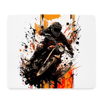 Dirtbike queen: show your strength on the bike! - Mouse Pad (horizontal) - white - Front