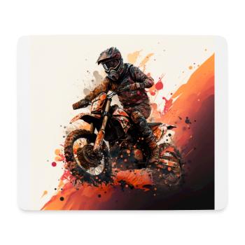 Motocross hero: show your love for off-road. - Mouse Pad (horizontal) - white - Front