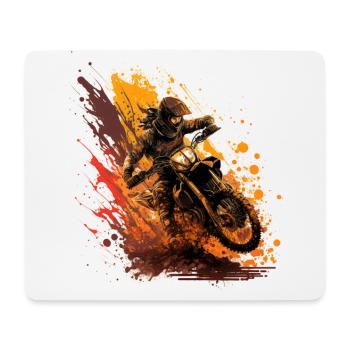 Motocross power: show your courage on the bike! - Mouse Pad (horizontal) - white - Front