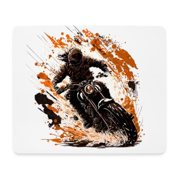 Born for dirt biking: motocross motif - Mouse Pad (horizontal) - white - Front