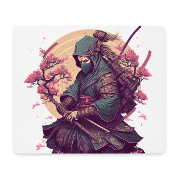 silent assassin, Japanese ninja - Mouse Pad (horizontal) - white - Front