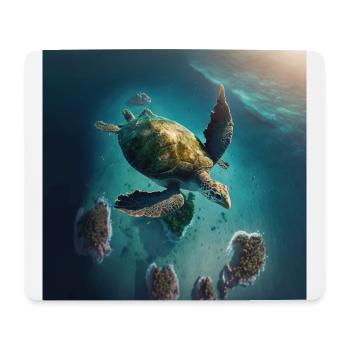 La tortue volante - Tapis de souris (format paysage) - blanc - Devant